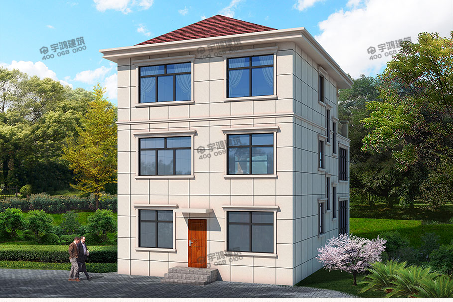 117平小開(kāi)間三層歐式農(nóng)村別墅設(shè)計(jì)圖紙