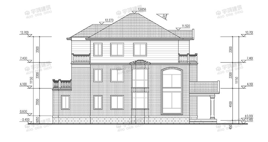 18x12米復式三層自建房設計圖紙