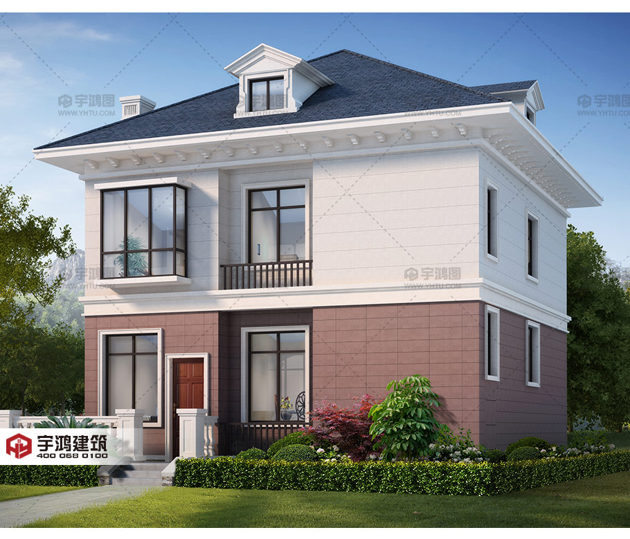 90平帶地下室歐式農(nóng)村別墅設(shè)計(jì)圖，造價(jià)20萬(wàn)還帶閣樓